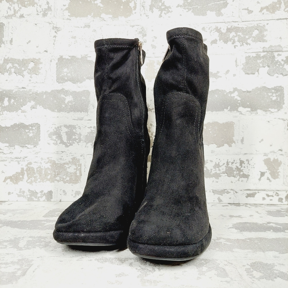 NEW Circus by Sam Edelman Francis Black Heeled Platform Ankle Bootie i204 - Picture 2 of 12